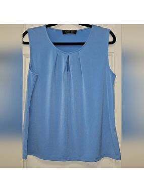 Kasper Sleeveless Blue Blouse